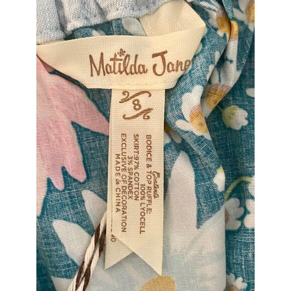 NWT Matilda Jane Dream Chasers Sleeveless Happy Florals Tunic Top Green Pink 8 - Picture 7 of 8